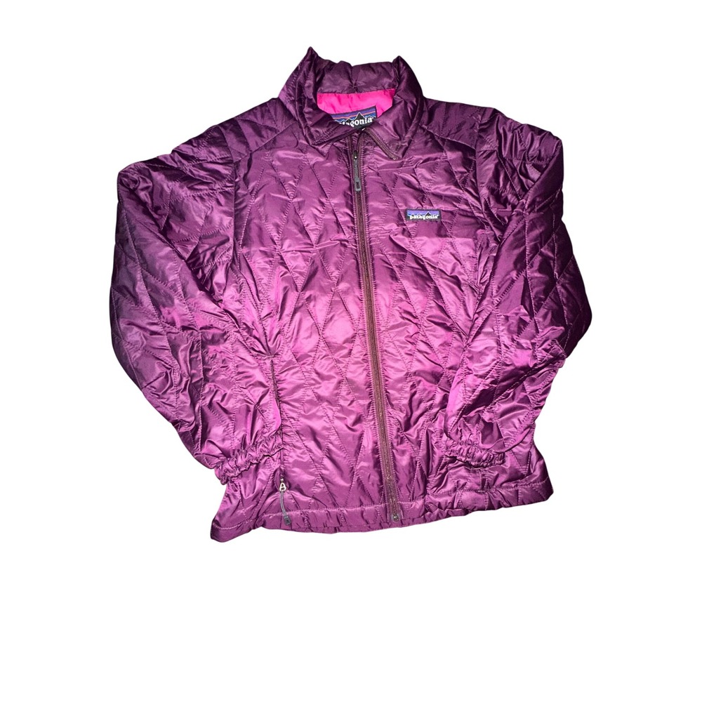 Patagonia Womens Plum Purple PrimaLoft Quilted Puffer‎ Jacket XS Diamond Ripstop